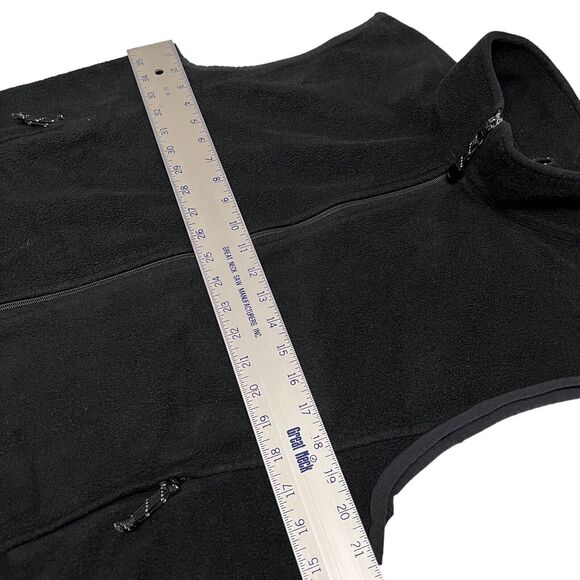 J Crew Vest Mens L Black Fleece VTG USA 90s Full Zip Multiglisse Transitional - Picture 4 of 10